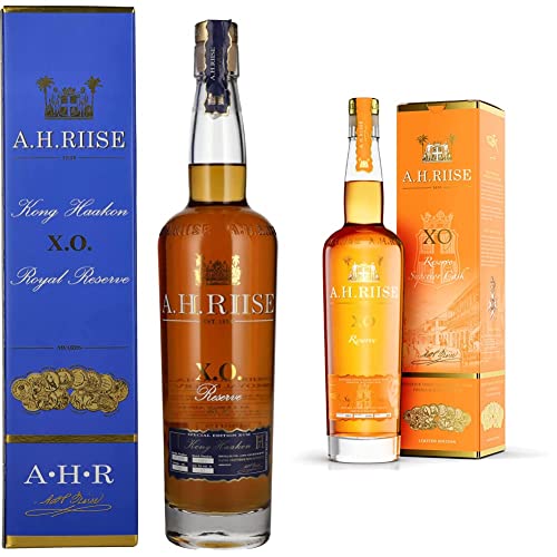 A.H. Riise XO Haakon Royal Reserve, 1er Pack (1 x 700 ml) & XO Reserve Rum (1 x 0.7 l) von A.H. Riise