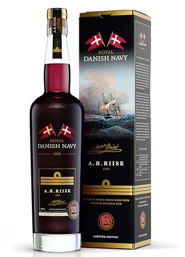 A.H. Riise Royal Danish Navy Strength| Premium Spirituose auf Rumbasis | Kräftiger Geschmack | Subtile, liebliche Noten| 700 ml | 55% Vol. von A.H. Riise