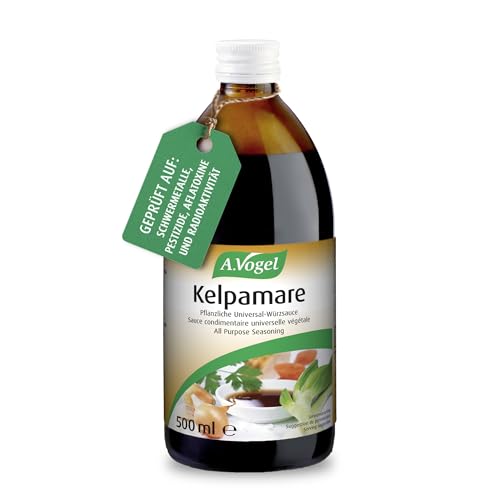A.Vogel Kelpamare, 500 ml, pflanzliche Würzsauce, ohne Gentechnik, Vegan, für Soßen, Suppen, Dressing, asiatische Küche A.Vogel Kelpamare, 500 ml, pflanzliche Würzsauce, ohne Gentechnik, Vegan, für Soßen, Suppen, Dressing, asiatische Küche von A.Vogel