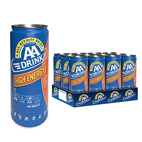 AA drink Sportgetränk mit hoher Energie 25 cl pro Dose, Tablett 24 Dosen von AA Drink