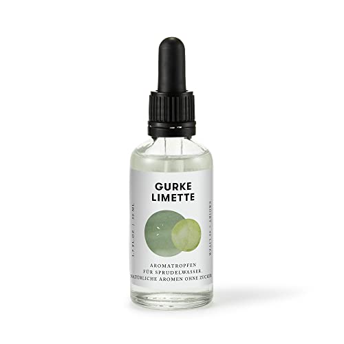 AARKE Aromatropfen für Sprudelwasser, Gurke Limette, Clear, 50 ml (1er Pack) von aarke