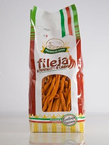 PASTIFICIO GIOIA PASTA KALABRESE DIE BESTE MANUFAKTURA-PASTA TAGLIATELLE PENNE RIGATE LINGUINE FILEJA PAPPARDELLE STRONCATURA PACCHERI SPAGHETTI NDUJA BARILLA (Fileja Chilli 500g) von ABAZO