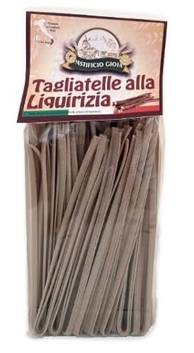 PASTIFICIO GIOIA PASTA KALABRESE DIE BESTE MANUFAKTURA-PASTA TAGLIATELLE PENNE RIGATE LINGUINE FILEJA PAPPARDELLE STRONCATURA PACCHERI SPAGHETTI NDUJA BARILLA (Tagliatelle mit Lakritz 500g) von ABAZO