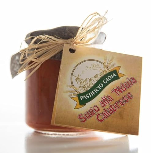PASTIFICIO GIOIA PASTA KALABRESE DIE BESTE MANUFAKTURA-PASTA TAGLIATELLE PENNE RIGATE LINGUINE FILEJA PAPPARDELLE STRONCATURA PACCHERI SPAGHETTI NDUJA BARILLA (Nduja Salami Pikante 314ml) von ABAZO
