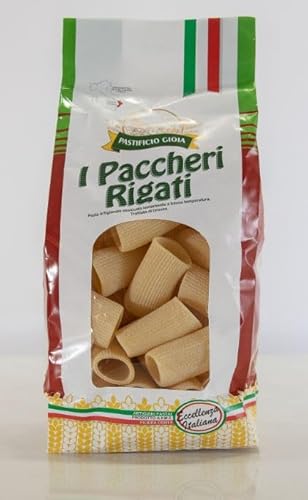 PASTIFICIO GIOIA PASTA KALABRESE DIE BESTE MANUFAKTURA-PASTA TAGLIATELLE PENNE RIGATE LINGUINE FILEJA PAPPARDELLE STRONCATURA PACCHERI SPAGHETTI NDUJA BARILLA (Paccheri rigati 500g) von ABAZO