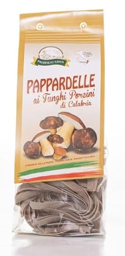 PASTIFICIO GIOIA PASTA KALABRESE DIE BESTE MANUFAKTURA-PASTA TAGLIATELLE PENNE RIGATE LINGUINE FILEJA PAPPARDELLE STRONCATURA PACCHERI SPAGHETTI NDUJA BARILLA (Pappardelle mit Steinpilzen 500g) von ABAZO