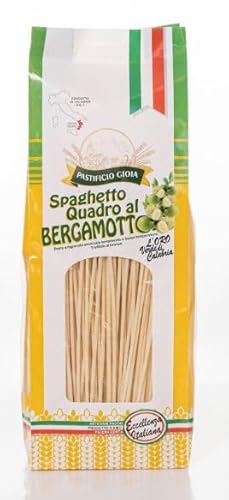 PASTIFICIO GIOIA PASTA KALABRESE DIE BESTE MANUFAKTURA-PASTA TAGLIATELLE PENNE RIGATE LINGUINE FILEJA PAPPARDELLE STRONCATURA PACCHERI SPAGHETTI NDUJA BARILLA (Spaghetti mit bergamotte 500g) von ABAZO