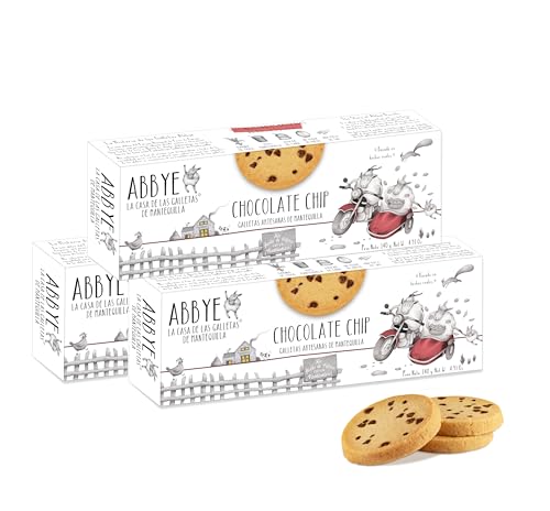 ABBYE Butterkeks mit Schokolade, 3 x 140 g von ABBYE HOUSE OF BUTTER BISCUITS