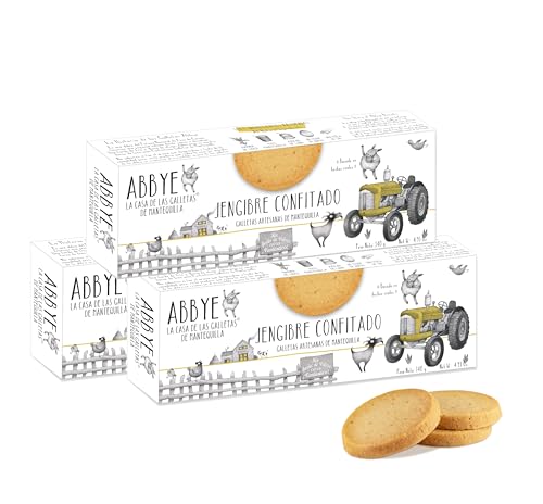 ABBYE Butterkeks mit kandiertem Ingwer, 3 x 140 g von ABBYE HOUSE OF BUTTER BISCUITS