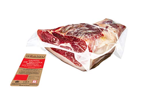 aBeiou. 1 kg iberischer Eichelschinken. Ohne Knochen. Vakuumverpacktes Stück. Reifezeit +36 Monate in Guijuelo (Spanien). Hycer Garantiezertifikat. Jamon iberico bellota. Patanegra. von ABEIOU