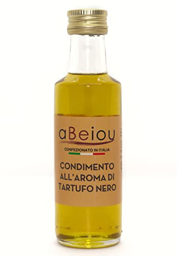 aBeiou. Schwarzes Trüffelöl 100ml extra Gourmet-Produkt 100% italienisches natives Olivenöl extra aromatisiert mit schwarzem Trüffel Handwerker vegan vegetarisch ideal zum Verschenken und Kochen. von ABEIOU