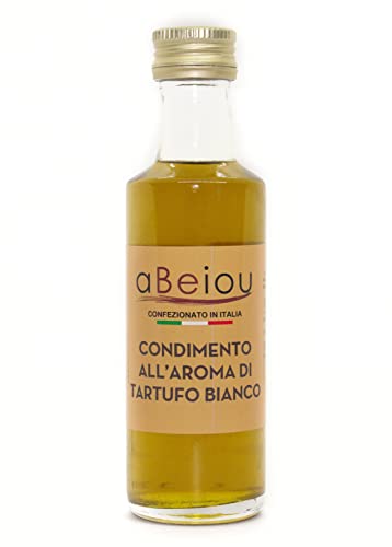 aBeiou. Weißes Trüffelöl 100ml extra Gourmet-Produkt 100% italienisches natives Olivenöl extra aromatisiert mit weißem Trüffel Handwerker vegan vegetarisch ideal zum Verschenken und Kochen. von ABEIOU