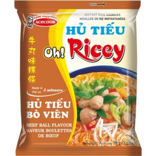 ACECOOK - OR Instant Glasnudeln Rindfleisch Kugel - Multipack (24 X 70 GR) von エースコック