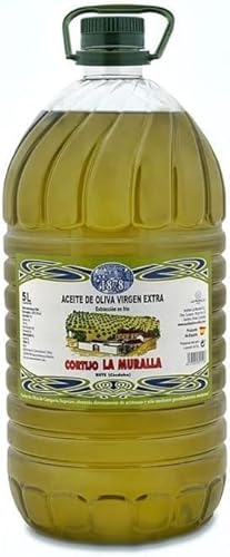 Natives Olivenöl Extra – Hojiblanca – 5-Liter-Karaffe - Kaltextraktion - Traditioneller Olivenhain – Naturpark Subbética Rute, Córdoba, Andalusien – [PRODUKT AUS SPANIEN] von ACEITE DE OLIVA VIRGEN EXTRA CORTIJO LA MURALLA