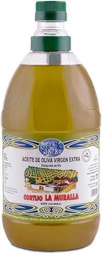Natives Olivenöl extra Cortijo la Muralla - Sorte Arbequina - Frühe Ernte - Kaltextraktion - Sehr fruchtig und aromatisch - 2-Liter-Flasche mit Griff. [Produkt aus Spanien] von ACEITE DE OLIVA VIRGEN EXTRA CORTIJO LA MURALLA
