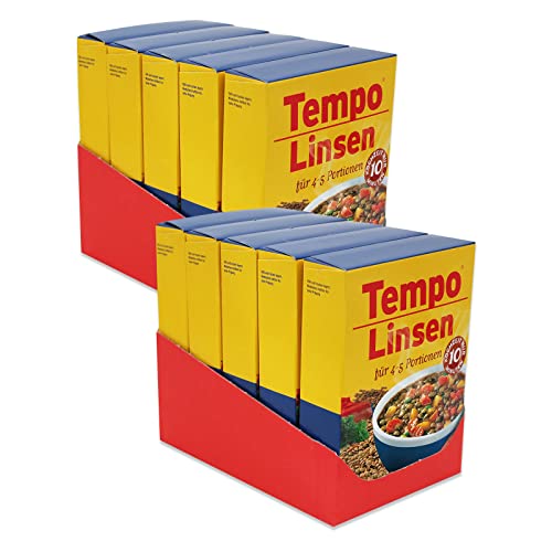 10er SparpackTempo Linsen, (10 x 225 g) für je 4 - 5 Portionen, schnell und einfach zuzubereiten Linsengericht Linseneintopf von ACO GmbH & Co.KG