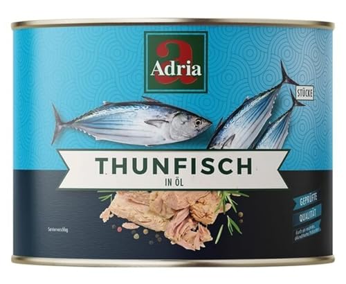 Thunfisch, Stücke in Sonnenblumenöl 1,705kg/1,26kg Adria von ADRIA