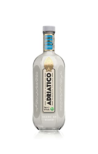 Adriatico Amaretto Bianco | Aromen von Kaffee, Kakao und Zimt | mit natürlichen Zutaten | ideal für den Genuss zum Kaffee, Kuchen und für Cocktails | 700ml | 16% vol. von ADRIATICO