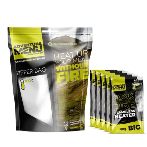 Adventure Menu - 5er-Pack Erhitzer | flammenlose Heizung | für unterwegs, Camping, Outdoor, uvam., 5x 60g Adventure Menu - 5er-Pack Erhitzer | flammenlose Heizung | für unterwegs, Camping, Outdoor, uvam., 5x 60g von ADVENTURE MENU...real food TO GO
