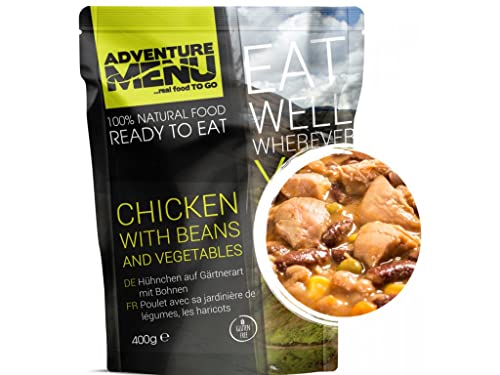 Adventure Menu - Huhn mit Bohnen und Gemüse | 400 g | Gourment Mahlzeit für unterwegs & daheim von ADVENTURE MENU...real food TO GO