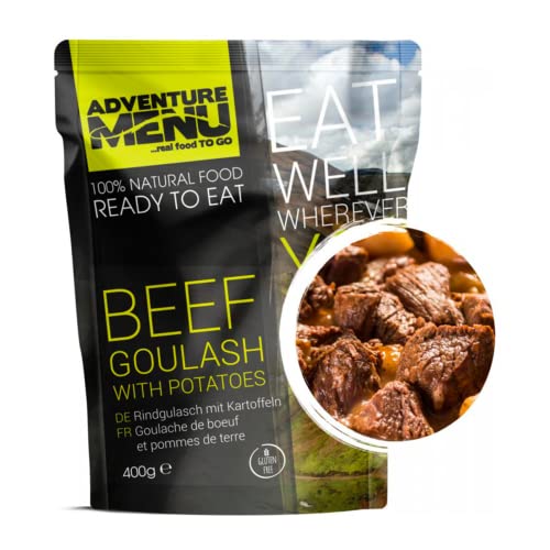 Adventure Menu - Rindergulasch mit Salzkartoffeln | 400 g | Gourment Mahlzeit für unterwegs & daheim von ADVENTURE MENU...real food TO GO