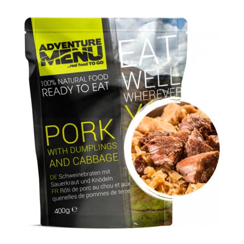 Adventure Menu - Schweinefleisch mit Knödeln und Kraut | 400 g | Gourment Mahlzeit für unterwegs & daheim Adventure Menu - Schweinefleisch mit Knödeln und Kraut | 400 g | Gourment Mahlzeit für unterwegs & daheim von ADVENTURE MENU...real food TO GO