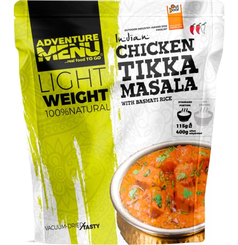 Adventure Menu - Hühnchen Tikka Masala mit Basmatireis | 115 g (dehydriert), Gourment Mahlzeit für unterwegs & daheim Adventure Menu - Hühnchen Tikka Masala mit Basmatireis | 115 g (dehydriert), Gourment Mahlzeit für unterwegs & daheim von ADVENTURE MENU...real food TO GO