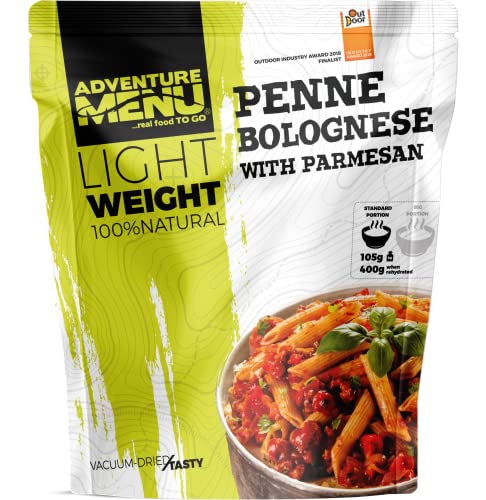Adventure Menu - Penne mit Bolognesesauce und Parmesan | 105 g (dehydriert), Gourment Mahlzeit für unterwegs & daheim Adventure Menu - Penne mit Bolognesesauce und Parmesan | 105 g (dehydriert), Gourment Mahlzeit für unterwegs & daheim von ADVENTURE MENU...real food TO GO