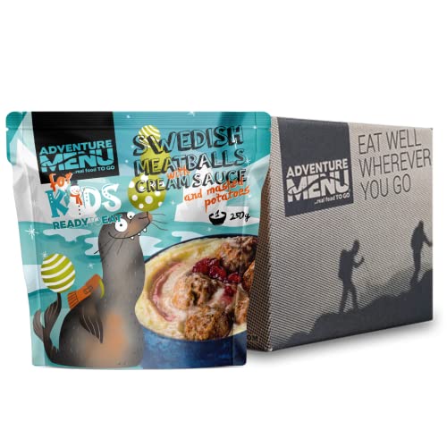 Švédské masové kuličky se smetanovou omáčkou a bramborovou kaší BOX von ADVENTURE MENU...real food TO GO