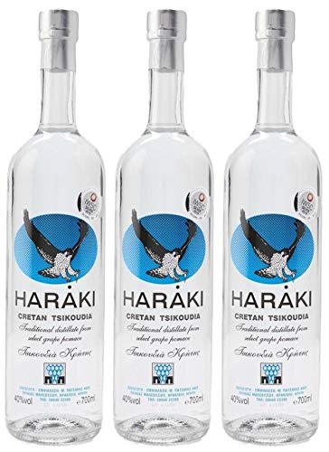 Raki von Kreta 3x 0,7l 40% Haraki Kretaraki Tsikoudia | Griechischer Tresterbrand ohne Anis | 100% Destillat | + 1 x 20ml Olivenöl"ElaioGi" aus Griechenland Raki von Kreta 3x 0,7l 40% Haraki Kretaraki Tsikoudia | Griechischer Tresterbrand ohne Anis | 100% Destillat | + 1 x 20ml Olivenöl"ElaioGi" aus Griechenland von Kaxilu