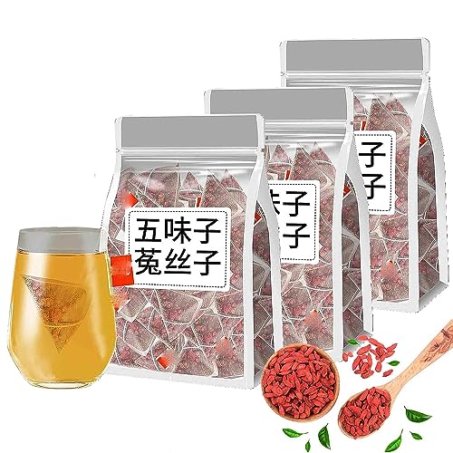 Men's Essentials Five Flavors Goji Berry Tea,Five-Flavor Goji Berries,Schisandra Dodder Tea,Five Flavors Wolfberry Tea,Health Liver Care Tea,Essentials Pure Chinese Herbal Tea for Men (3Box) von AFGQIANG