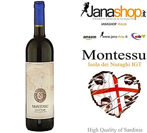 VINO MONTESSU, Vino Rosso Isola dei Nuraghi IGT, 75 cl, 15° Alc. Prodotti Sardi von AGRICOLA PUNICA