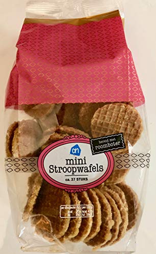 Mini stroopwafels Zucker Karamell Waffeln vegetarisch 300g ca. 37 Stk. von AH