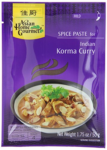 AHG Würzpaste Korma Curry 50g, 12er Pack (12 x 50 g) von Asian Home Gourmet
