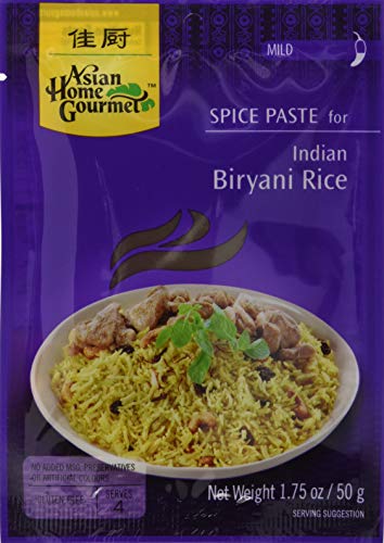 Asian Home Gourmet Würzpaste Biryani Reis, 6er Pack (6 x 50 g) von toauo