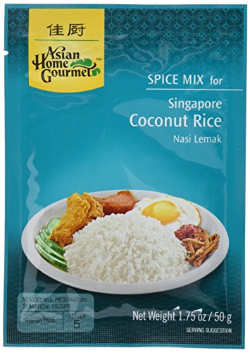 Asian Home Gourmet Würzpaste Singapur Kokosreis, 6er Pack (6 x 50 g) von AHG