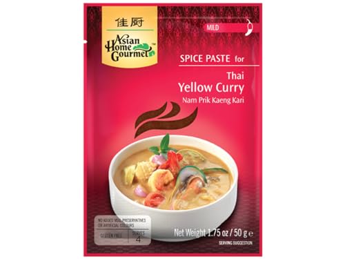 Asian Home Gourmet Würzpaste thailandische Curry gelb (50 g) von AHG