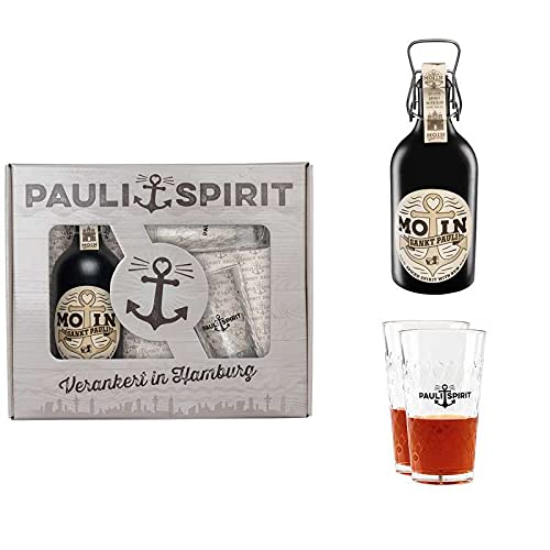 MOIN Rum (Spiced Spirit) Geschenkset (mit 2 Longdrink Gläsern) von AHOI SANKT PAULI