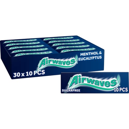 Airwaves Extreme Sugarfree Chewing Gum, with Menthol Freshness, 30 Packs of 10 Pieces von AIRWAVES