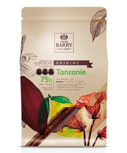 Dunkle Schokolade TANZANIE Origine 75% Barry Callebaut 1 kg, dunkle Kuvertüre, französische Schokolade von AK-Colonia