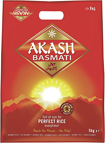 AKASH Basmatireis, 1er Pack (1 x 5 kg Packung) von AKASH