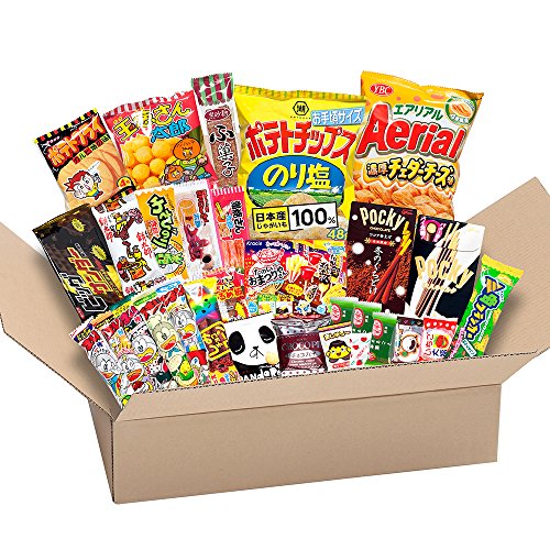 Japanese Wertvolle Partei Snack BOX beliebte set Dagashi Japan Luftschokolade Pocky mit Akiba König Aufkleber von AKIBA KING