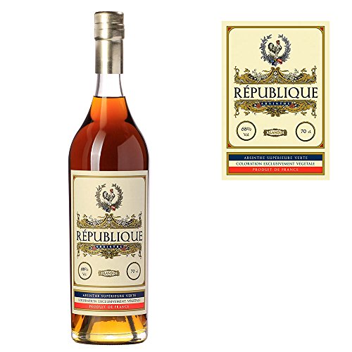 Absinth République von ALANDIA | Premium Qualität mit Weinalkohol destilliert | Original aus Frankreich | 68% Vol. | | (1x 0,7 l) von ALANDIA