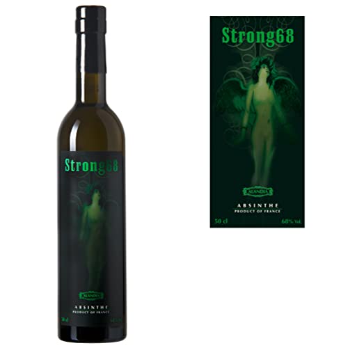 Absinth Strong68 | Mit Wermut/Thujon | 68% | Ohne Farbstoff | Das Original | (1x 0,5 l) von ALANDIA