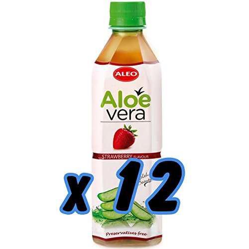 Aloe Vera Drinks - with Strawberry flavor 12x 500ml inkl. 3,00 Euro DPG-Pfand von ALEO