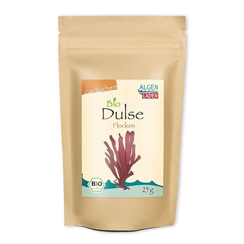 ALGENLADEN BIO Dulse Flakes geräuchert - 25g | Palmaria palmata | veganer BBQ-Geschmack von ALGEN LADEN