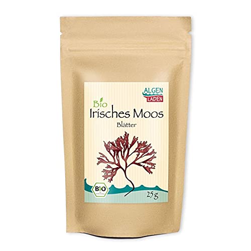 ALGENLADEN BIO Irisches Moos | veganes Geliermittel | aus Wildernte (Blätter, 25 g) von ALGEN LADEN