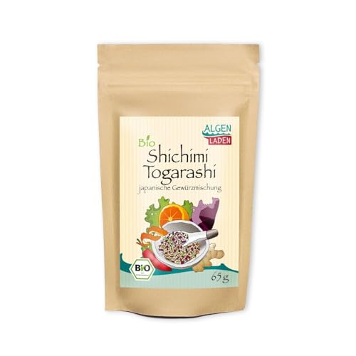 ALGENLADEN BIO Shichimi togarashi - 65g | japanische Gewürzmischung | mit Chili und Sesam | Topping für Reis, Ramen und Sushi von ALGEN LADEN