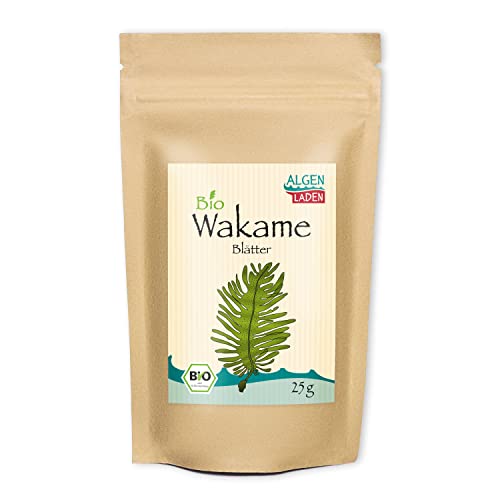 ALGENLADEN BIO Wakame Blätter - 25g | Undaria pinnatifida | Instant Algen aus dem Atlantik | Rohkost | Vegan von ALGEN LADEN