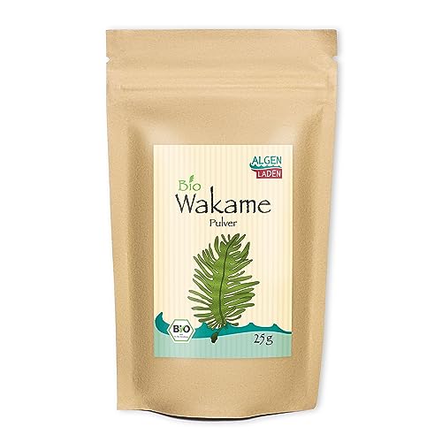 ALGENLADEN BIO Wakame Pulver - 25g | Undaria pinnatifida | Instant Algen aus dem Atlantik | Rohkost | Vegan von ALGEN LADEN